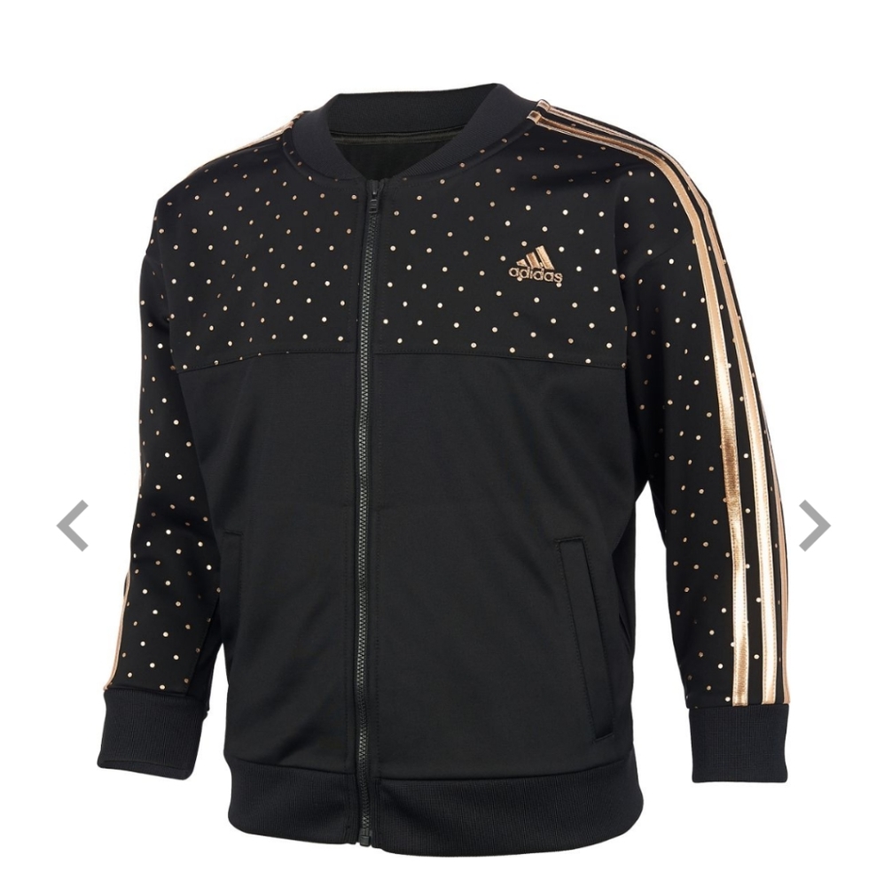 Girl's Zip Front Dot Tricot Jacket